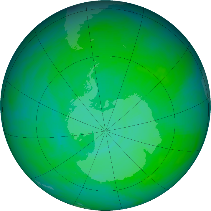 Ozone Map 1991-12-18